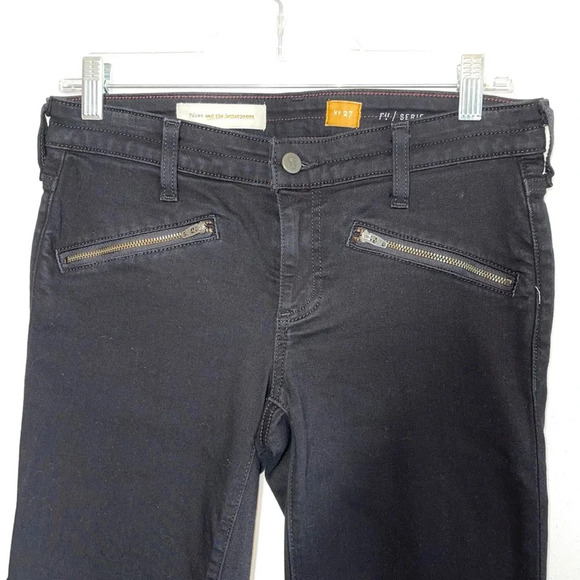 Pilcro and the Letterpress Serif Zipper Black Mid-rise Skinny Jeans 27 Women’s - Picture 3 of 15